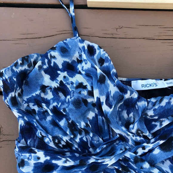 Ricki’s Blue Spotted Spaghetti Strap Dress - Picture 3 of 4